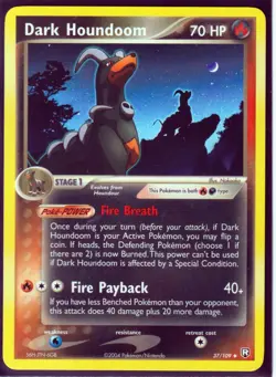 VINTAGE POKEMON EX TEAM ROCKET RETURNS-DARK HOUNDOOM 37/109-UNCOMMON-REGULAR -NM - Image 1