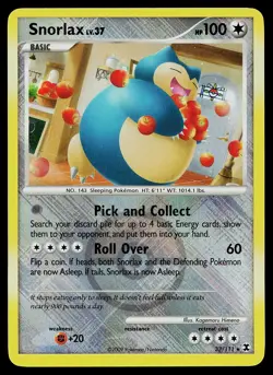 Pokemon Card - Snorlax League Promo Rising Rivals 33/111 Holo Reverse Holo - Image 1