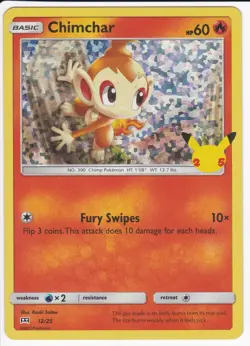 Chimchar 012/025 Promo McDonald's 25th Anniversary Promos Pokemon Holo LP - Image 1