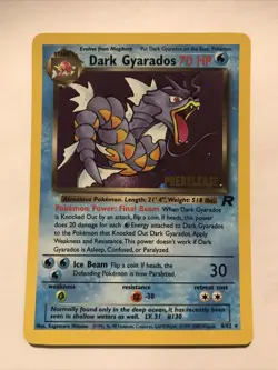 Dark Gyarados 8/82 Holo Team Rocket Prerelease Promo Pokemon Card - NM - Image 1