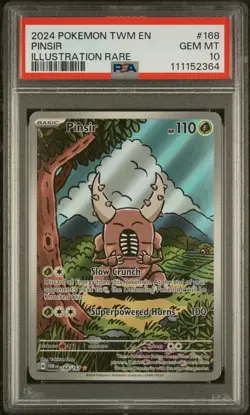 Pokemon 2024 Pinsir 168/167 IR Twilight Masquerade GEM MINT PSA 10 - Image 1