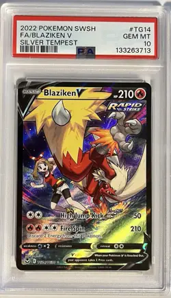Pokemon Blaziken V TG14 Silver Tempest Ultra Rare Full Art PSA 10 - Image 1