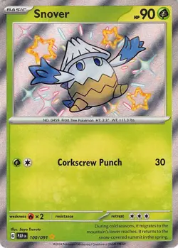 Snover 100/091 Shiny Rare Paldean Fates Pokemon Near Mint - Image 1