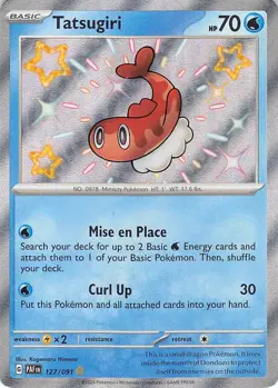 Tatsugiri 127/091 Shiny Rare Paldean Fates Pokemon Near Mint - Image 1