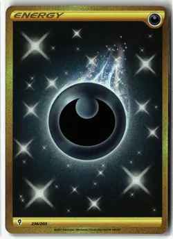 Darkness Energy ⭐ 236/203 Holo Secret Rare Evolving Skies 2021 Pokemon NM - Image 1