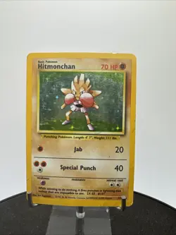 Hitmonchan 7/102 Holo Rare Vintage Pokemon Card Base Set - Image 1