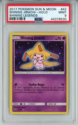 POKEMON SHINING LEGENDS SHINING JIRACHI #42 HOLO FOIL PSA 9 MINT #44378530 - Image 1