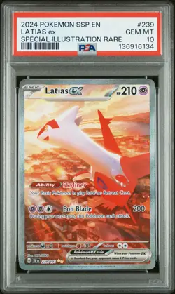 Latias EX 239/191 Special Illustration Rare Ssp En Surging Sparks Pokemon PSA 10 - Image 1