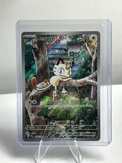 Pokemon TCG Meowth 106/094 Phantasmal Flames Illustration Rare TCG Near Mint - Image 1