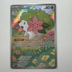 Pokemon Shaymin 185/182 Sv10 Destined Rivals Illustration Rare Holo Basic 80 HP - Image 1
