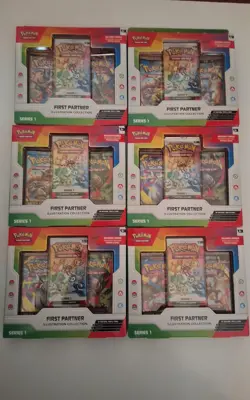 Pokemon TCG First Partner Illustration Collection Series 1 Lot Of 6! - Image 1