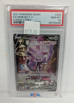 2021 Pokemon SWSH #255 FA/Genesect V Fusion Strike PSA 10 - Image 3