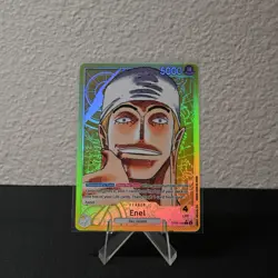 One Piece Card Game Enel OP05-098 L Leader Alternate Art Parallel Card NM - Image 1