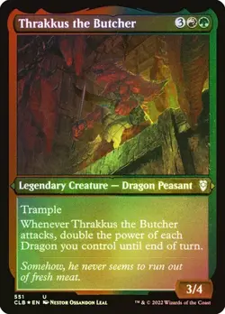 NM Etched Foil Thrakkus the Butcher, MTG, Baldur's Gate, Magic, 551 - Image 1