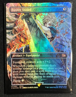 Buster Sword (Borderless) Final Fantasy Foil Magic the Gathering MTG - Image 1