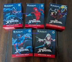 SDCC 2025 Magic the Gathering MTG x Spider-Man Welcome Deck Set of 5 BRAND NEW - Image 1