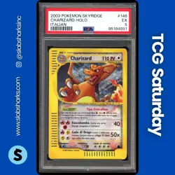 2003 POKEMON ITALIAN SKYRIDGE #146/144 CHARIZARD HOLO RARE PSA 5 - Image 1