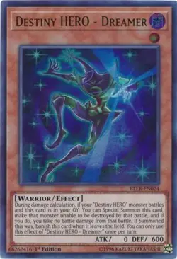 Yu-Gi-Oh! TCG Destiny HERO Dreamer Battles of Legend Light's Revenge BLLR-EN024 - Image 1