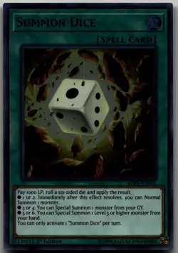 Summon Dice Ultra Rare Battles of Legend: Relentless Revenge BLRR-EN002 LP - Image 1