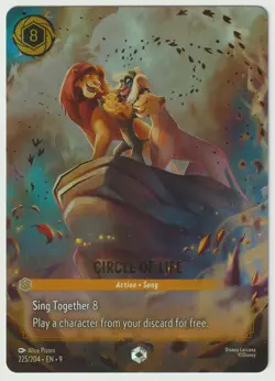 Disney Lorcana TCG Circle of Life Action Song Enchanted 225/204 EN - Image 1