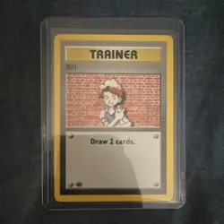 First Edition PokemonTCG Base Set Bill Trainer Card Rare Regular Finish English - Image 1