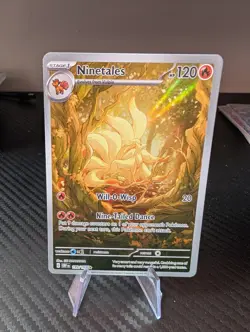 Pokemon TCG Obsidian Flames Ninetales Holo Full Art Card 199/197 - Image 1