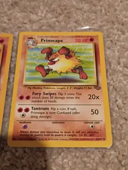 Pokemon Jungle Mankey 55/64 & Primape 43/64 Vintage Collectible Rare Cards WOTC - Image 4