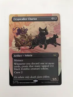 Cryptcaller Chariot Extended Borderless MTG Magic the Gathering Card NM Mint DFT - Image 1