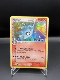 Pupitar 51/113 EX Delta Species Holo Pokemon Card Nintendo TCG 2005 Stamped LP - Image 1