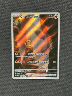 NM Charmander 168/165 Scarlet & Violet: 151 IR Holo Pokemon Card - Image 1