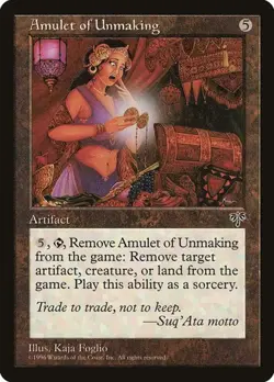 Amulet of Unmaking Mirage LP MTG - Image 1