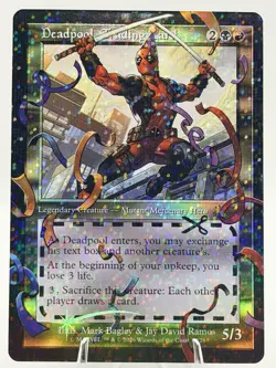 Deadpool Trading Card POOL PARTY FOIL SECRET LAIR 7129 Marvel MTG NM Chase - Image 2