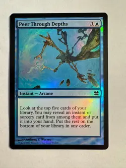 Peer Through Depths Modern Masters Foil MTG Magic LP - Image 1
