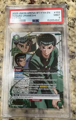 Bandai Union Arena BT/YYH Yusuke Urameshi #103 PSA 9 Mint Yu Yu Hakusho Card - Image 1