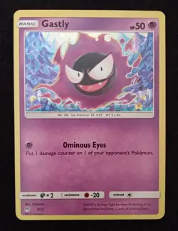 2019 Gastly 7/12 Promo Holo Pokemon Card MP - Image 1