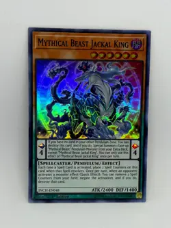 Yugioh Card Mythical Beast Jackal King INCH-EN048 SUPER RARE 1st Edition - Image 1