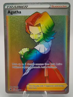 Agatha 210/198 SWSH06: Chilling Reign Rainbow Secret Rare Pokemon Card - Image 1