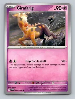 2024 Pokemon Card Temporal Forces Girafarig 66/162 - Image 1