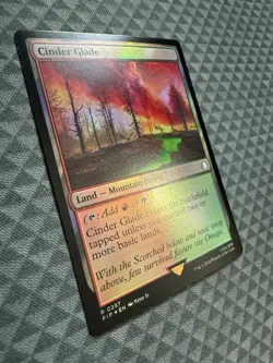 MTG Cinder Glade #0257 Foil Rare Universes Beyond: Fallout (PIP) - Image 3