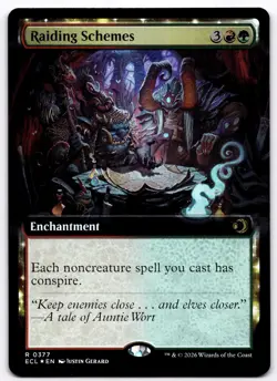 Raiding Schemes (Extended Art) 377 Lorwyn Eclipsed Foil NM Magic: The Gathering - Image 1