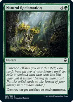 NATURAL RECLAMATION X 4 N/M COMMANDER LEGENDS MAGIC THE GATHERING - Image 1