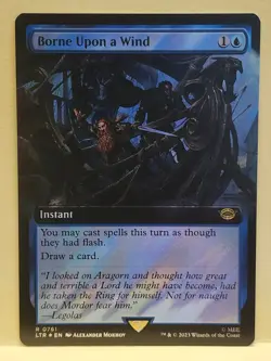 Borne Upon a Wind (Extended Art, Surge Foil #761, NM) Lord of the Rings (LTR) - Image 1