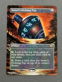 Sensei's Divining Top SUMMER MTG Double Masters Hand Painted Altered Art Tentz - Image 2