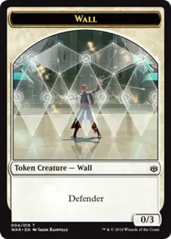 x4 Wall Token T MTG War of the Spark M/NM, English - Image 1