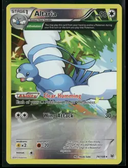 2015 Pokemon XY Roaring Skies Altaria 74/108 Ancient Trait Rare NM - Image 1