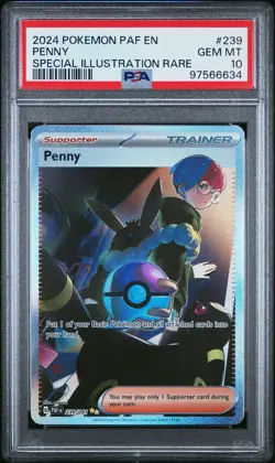 2024 Pokemon SV: Paldean Fates Penny #239 Special Illustration Rare Holo PSA 10 - Image 1