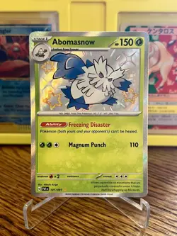 Pokemon TCG SV: Paldean Fates Abomasnow 101/091 Baby Shiny Near Mint - Image 1
