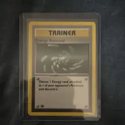 First Edition Pokemon TCG Base Set Shadowless Energy Removal 92/102 Common EN - Image 1