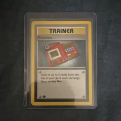 First Edition Pokemon TCG Base Set Pokedex 87/102 Trainer Uncommon - Image 1