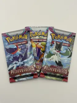 Lot Of 3 Pokemon Paldea Evolved Booster Packs NEW/SEALED - Image 1